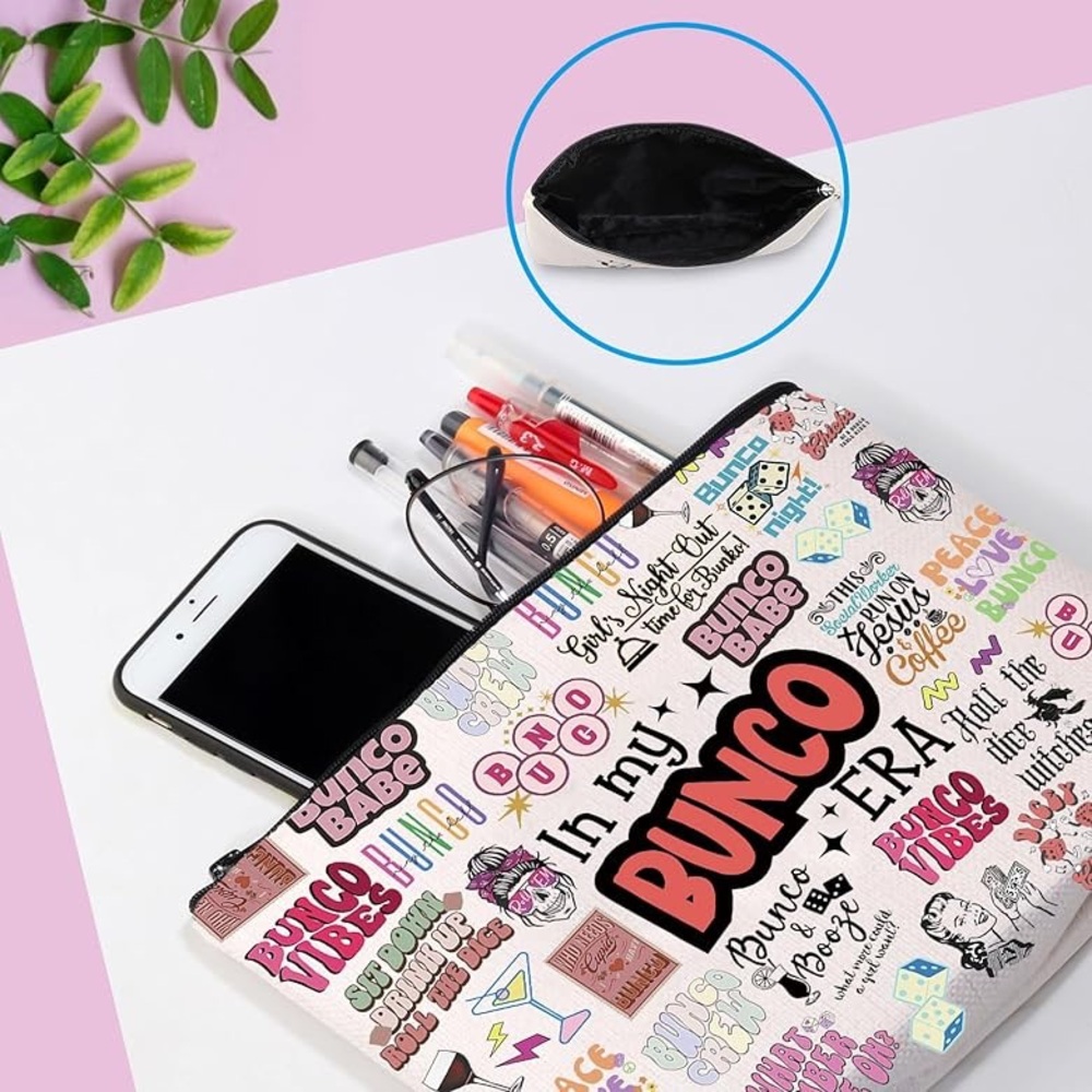 GJTIM women’s Bunco Game Kit Graphic Makeup Bag